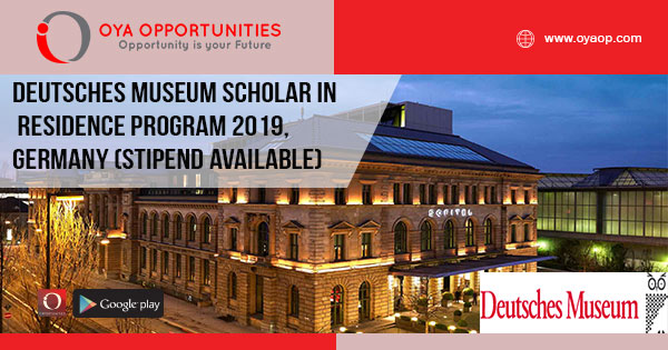 Deutsches Museum Scholar-in-Residence Program 2019, Germany (Stipend available)