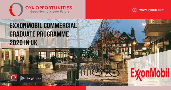 ExxonMobil Commercial Graduate Programme 2020 in UK