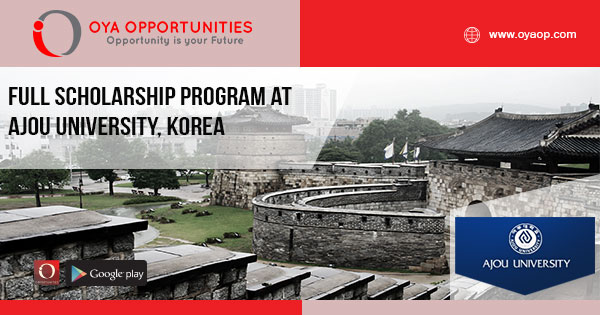 Full Scholarship Program at Ajou University, Korea