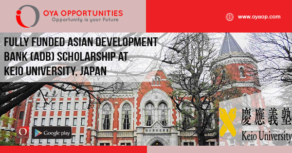 Fully Funded Asian Development Bank (ADB) Scholarship at Keio University, Japan