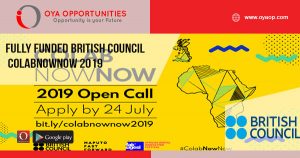 Fully Funded British Council ColabNowNow 2019