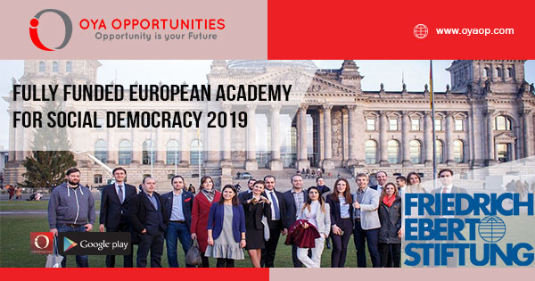 Fully Funded European Academy for Social Democracy 2019