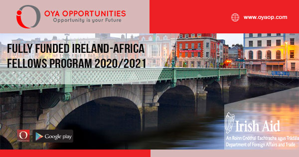 Fully Funded Ireland-Africa Fellows Program 2020/2021