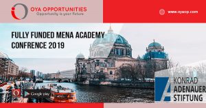 Fully Funded MENA Academy Confrence 2019