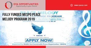 Fully Funded MESPO Peace Melody Program 2019