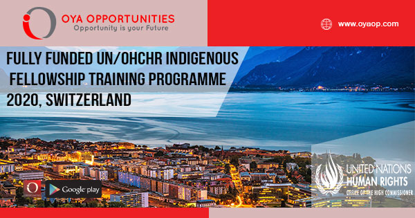 Fully Funded UN/OHCHR Indigenous Fellowship Training Programme 2020, Switzerland