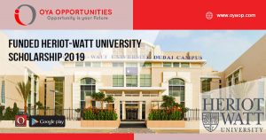 Funded Heriot-Watt University scholarship 2019