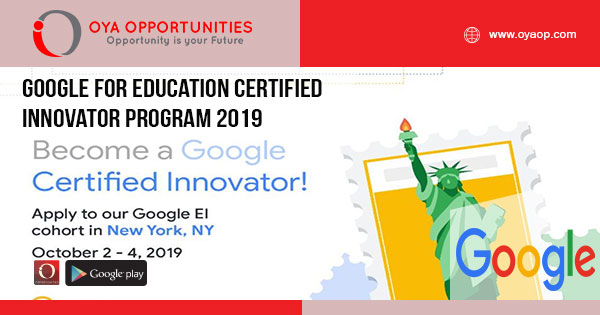 Google for Education Certified Innovator Program 2019
