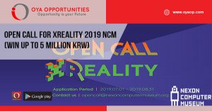 Open Call for XReality 2019 NCM (win up to 5 million KRW)
