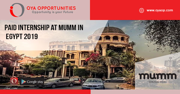 Paid Internship at mumm in Egypt 2019