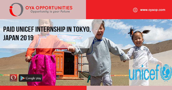 Paid UNICEF Internship in Tokyo, Japan 2019