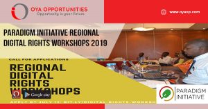 Paradigm Initiative Regional Digital Rights Workshops 2019