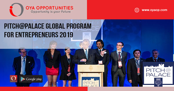 Pitch@Palace Global Program for Entrepreneurs 2019