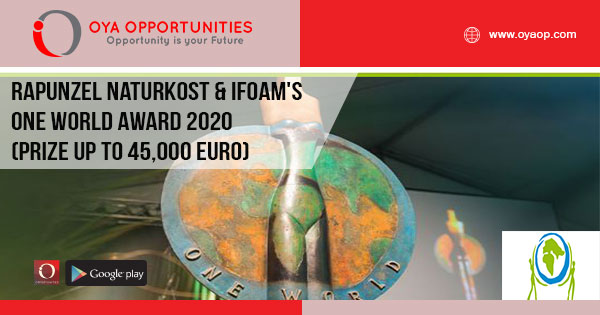 Rapunzel Naturkost & IFOAM'S One World Award 2020 (Prize Up to 45,000 Euro)