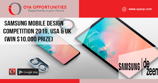 Samsung Mobile Design Competition 2019, USA & UK (Win $10.000 Prize)