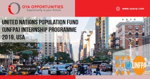 United Nations Population Fund (UNFPA) Internship Programme 2019, USA