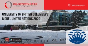 University of British Columbia’s Model United Nations 2020