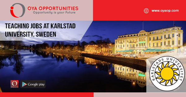 Teaching jobs at Karlstad University, Sweden
