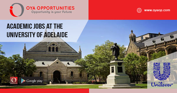 Academic jobs at the University of Adelaide