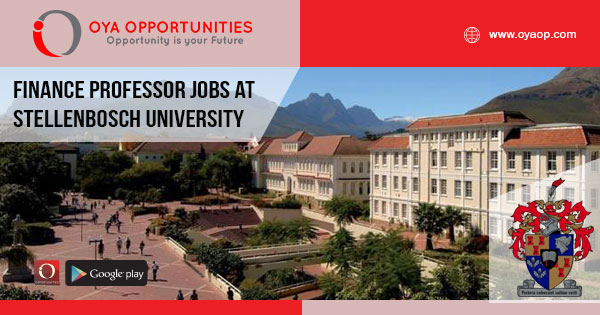Finance Professor jobs at Stellenbosch University