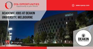 Academic jobs at Deakin University, Melbourne