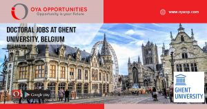 Doctoral Jobs at Ghent University, Belgium