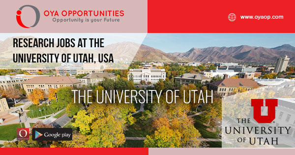 Research jobs at the University of Utah, United States