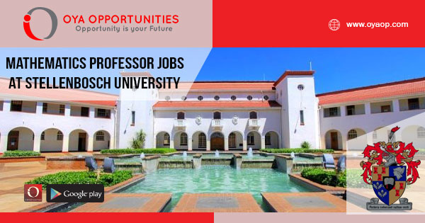 Mathematics Professor jobs at Stellenbosch University