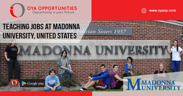 Teaching jobs at Madonna University, United States