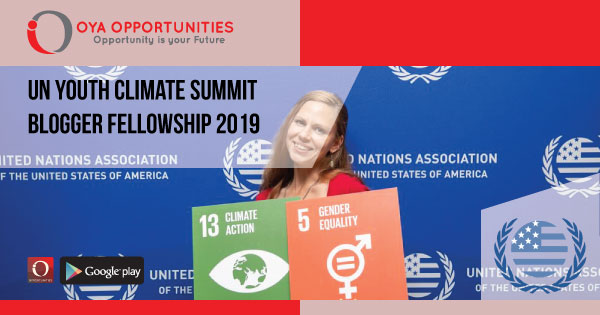 UN Youth Climate Summit Blogger Fellowship 2019