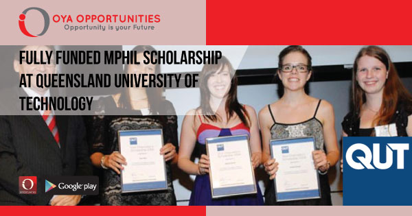 Fully Funded MPhil Scholarship at Queensland University of Technology