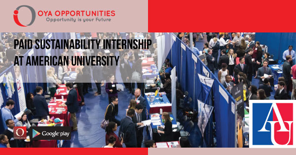 Paid Sustainability Internship at American University