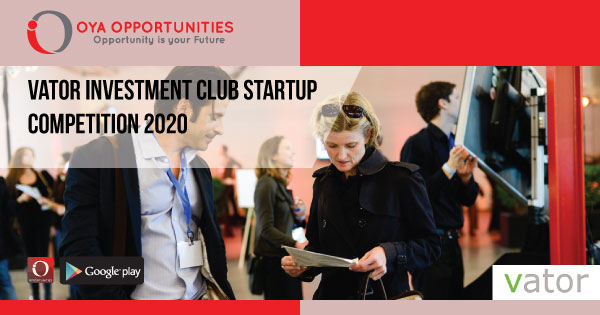 Vator Investment Club Startup Competition 2020