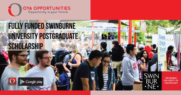 Fully Funded Swinburne University Postgraduate Scholarship