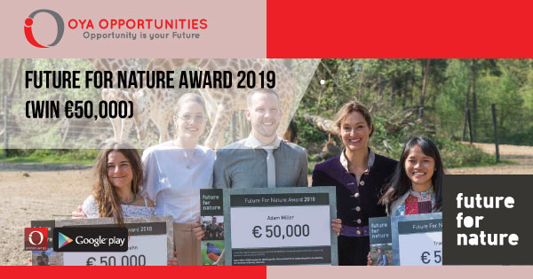 Future for Nature Award 2019 (win €50,000)