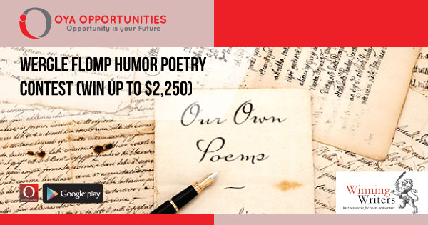 Wergle Flomp Humor Poetry Contest (win up to $2,250)