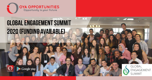 Global Engagement Summit 2020 (Funding Available)