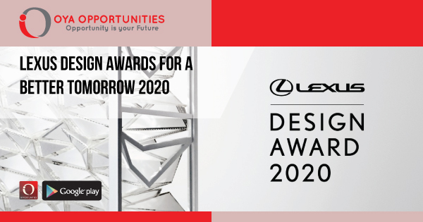 Lexus Design Awards for a Better Tomorrow 2020