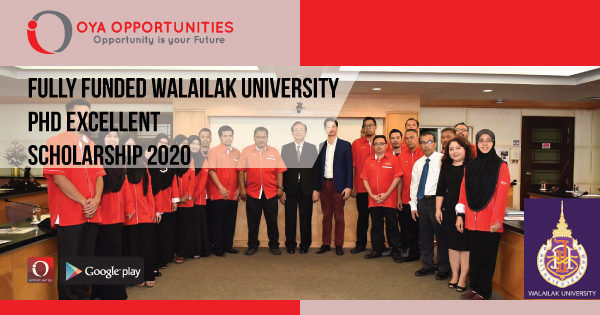 Fully Funded Walailak University PhD Excellent Scholarship 2020