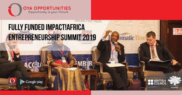 Fully Funded Impact!Africa Entrepreneurship Summit 2019