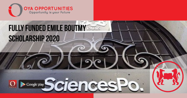 Fully Funded Emile Boutmy Scholarship 2020