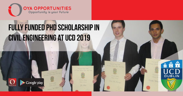 Fully Funded PhD Scholarship in Civil Engineering at UCD 2019