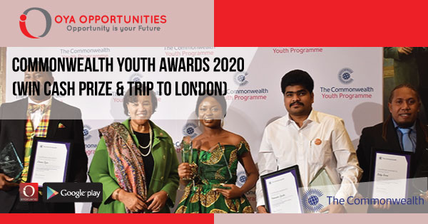 Commonwealth Youth Awards 2020 (win cash prize & trip to London)