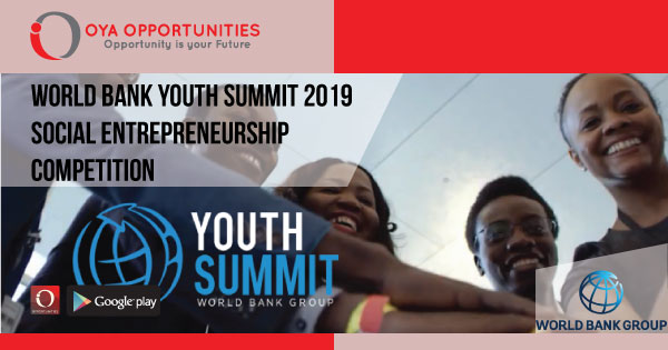 World Bank Youth Summit 2019 Social Entrepreneurship Competition
