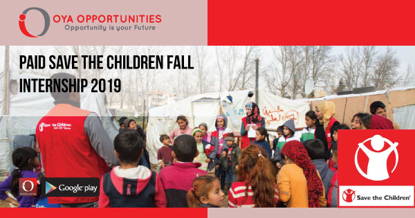 Paid Save the Children Fall Internship 2019