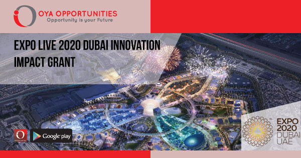 Expo Live 2020 Dubai Innovation Impact Grant