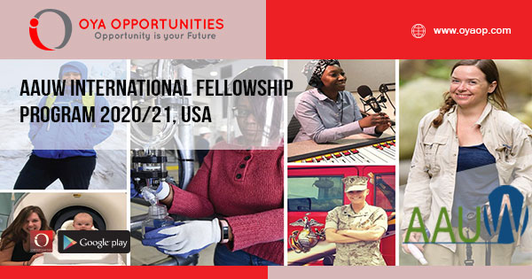 AAUW International Fellowship Program 2020/21, USA