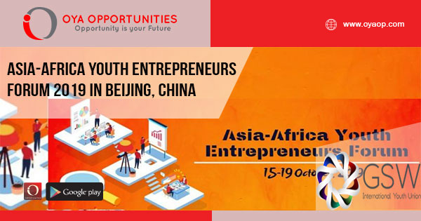 Asia-Africa Youth Entrepreneurs Forum 2019 in Beijing, China