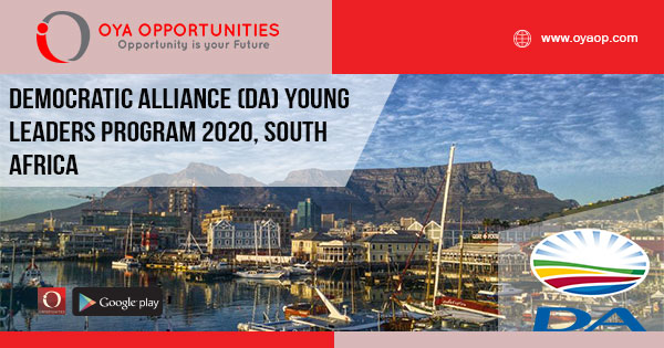 Democratic Alliance (DA) Young Leaders Program 2020, South Africa