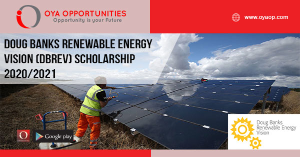Doug Banks Renewable Energy Vision (DBREV) Scholarship 2020/2021